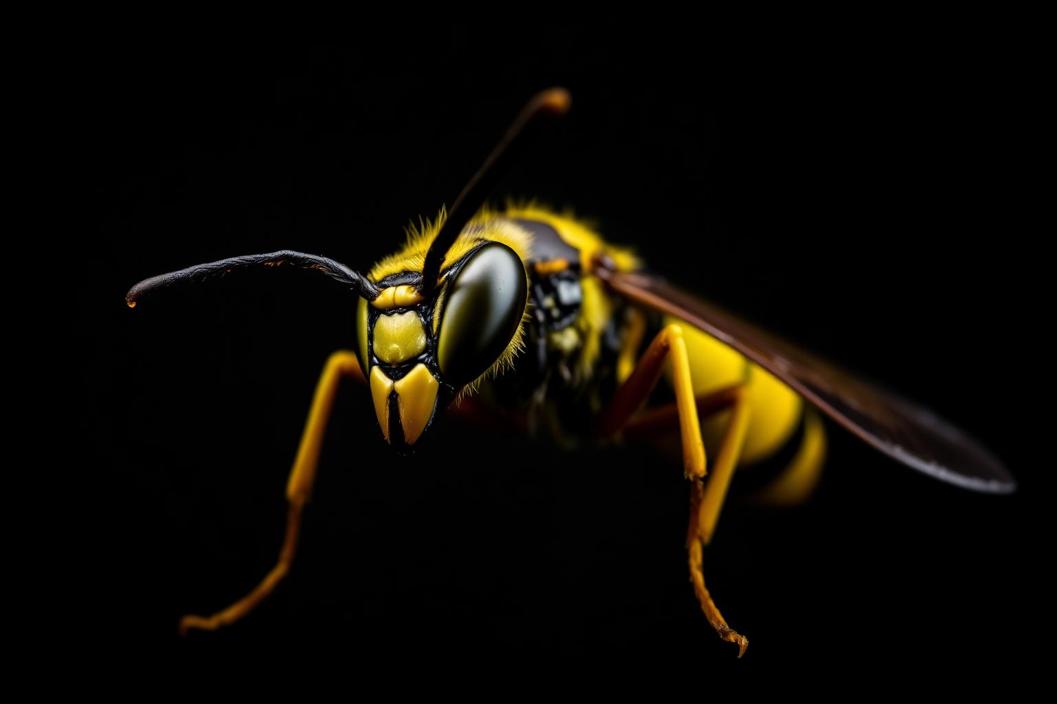 Close-up of a common wasp — emergency wasp control in Hertfordshire
